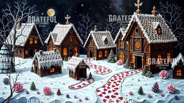 Gothic Christmas Gingerbread Village