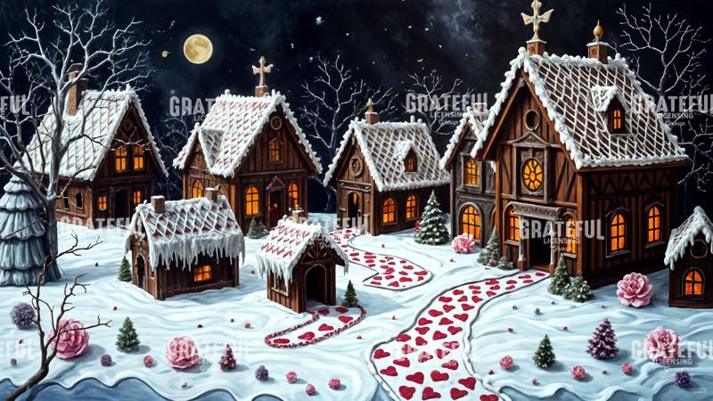 Gothic Christmas Gingerbread Village