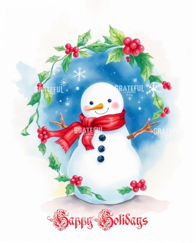Happy Holidays Snowman