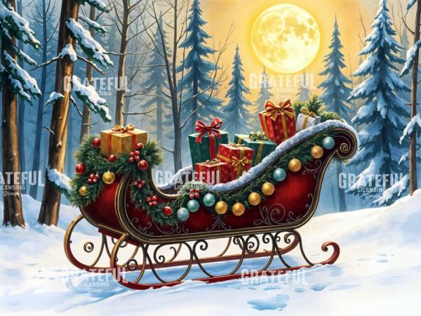 Full Moon Santa's Sleigh