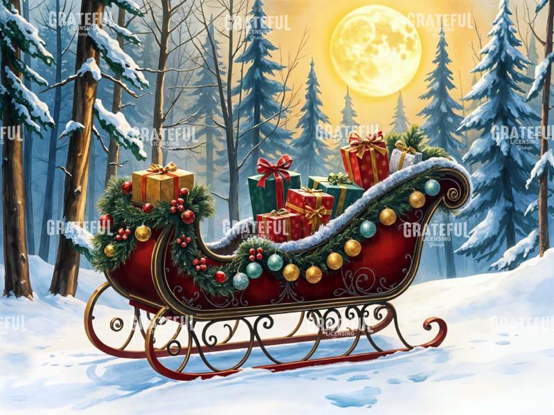 Full Moon Santa's Sleigh
