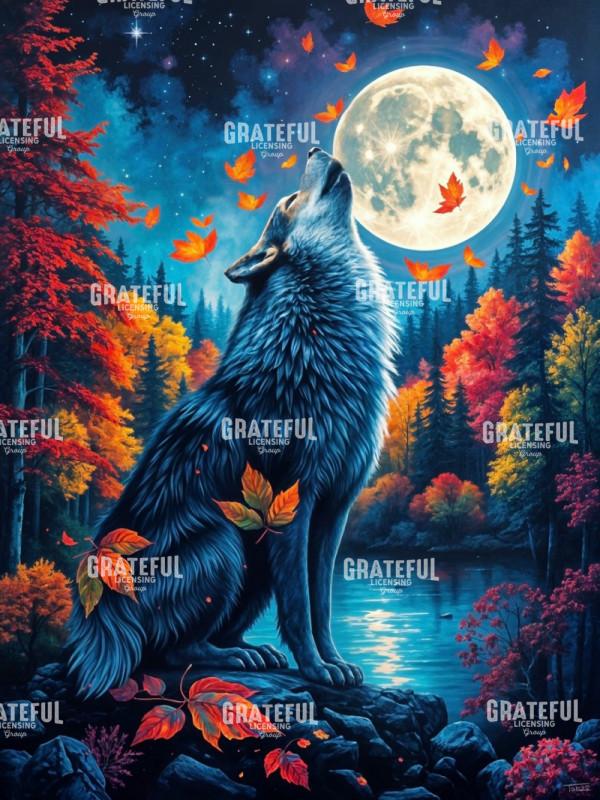 Autumn Moon Wolf