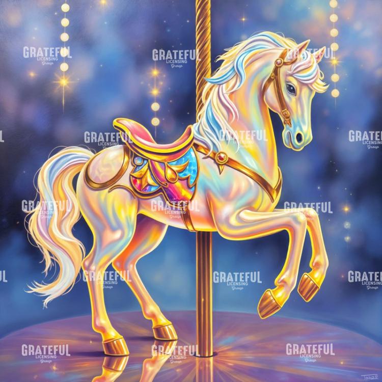 Golden Carousel Horse