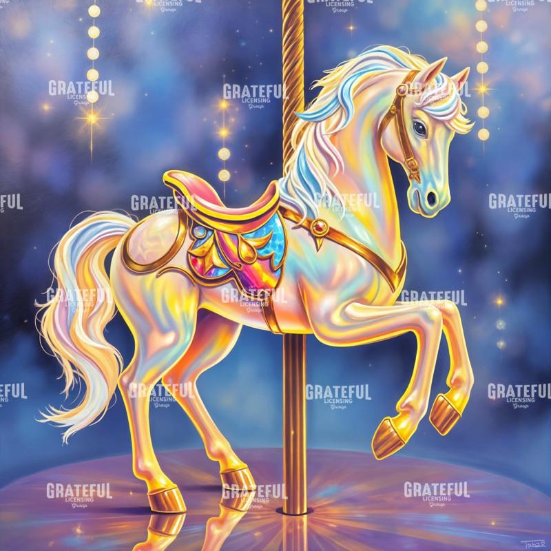 Golden Carousel Horse