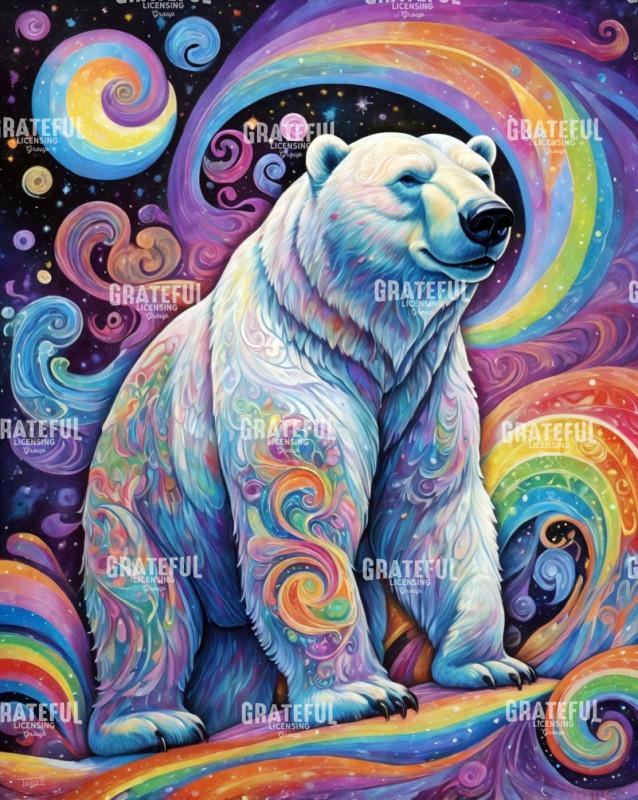 Rainbow Paisley Polar Bear
