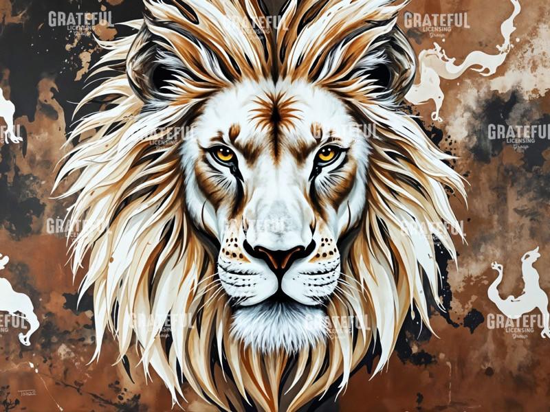 Lion in Warm Tones
