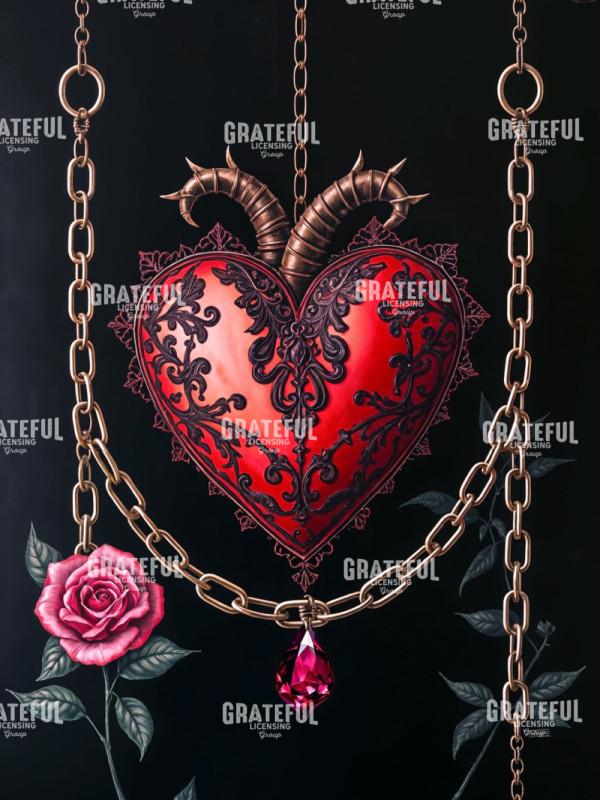Heart In Chains Gothic Art