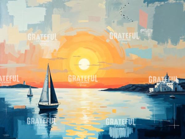 Sunset Sailboats