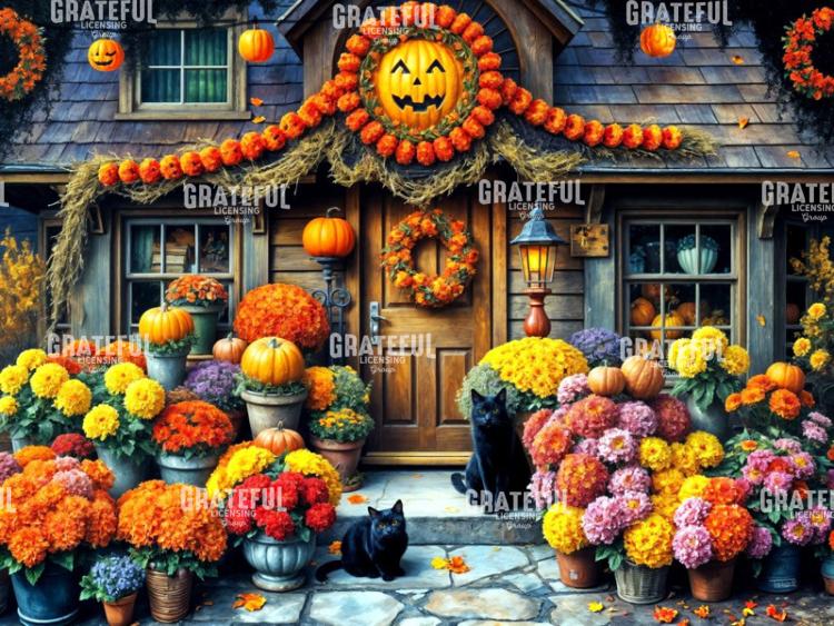 Witch's Cottage Halloween In Bloom