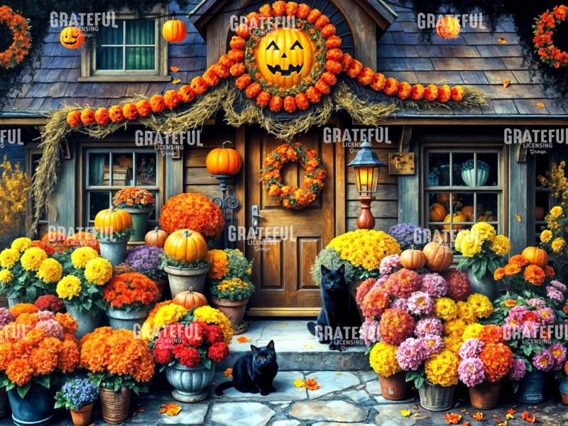 Witch's Cottage Halloween In Bloom