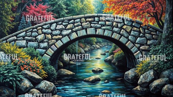 Stone Bridge In Early Autumn