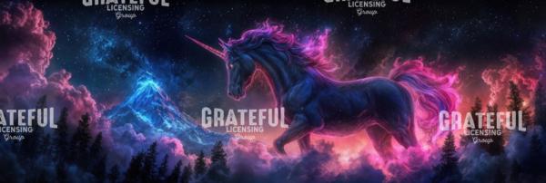 Neon Glow Unicorn Panorama