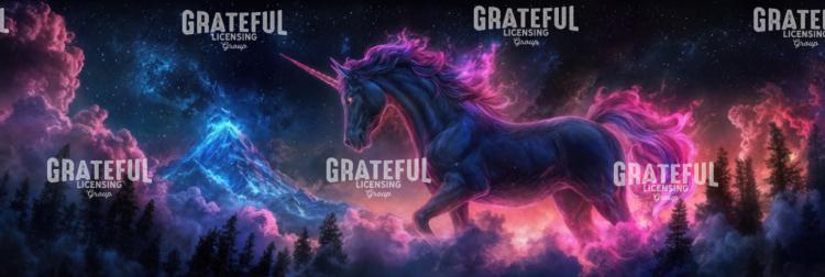 Neon Glow Unicorn Panorama