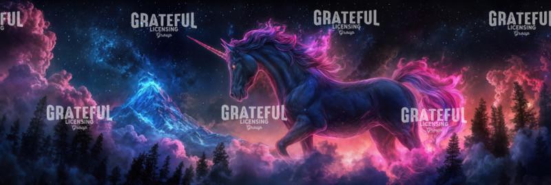 Neon Glow Unicorn Panorama