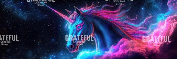 Neon Unicorn Panorama