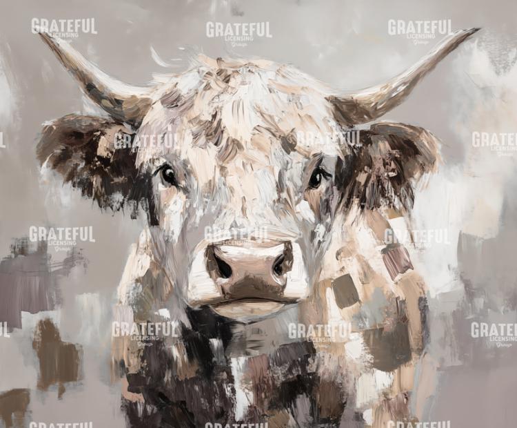 Earth tone Highland Cow