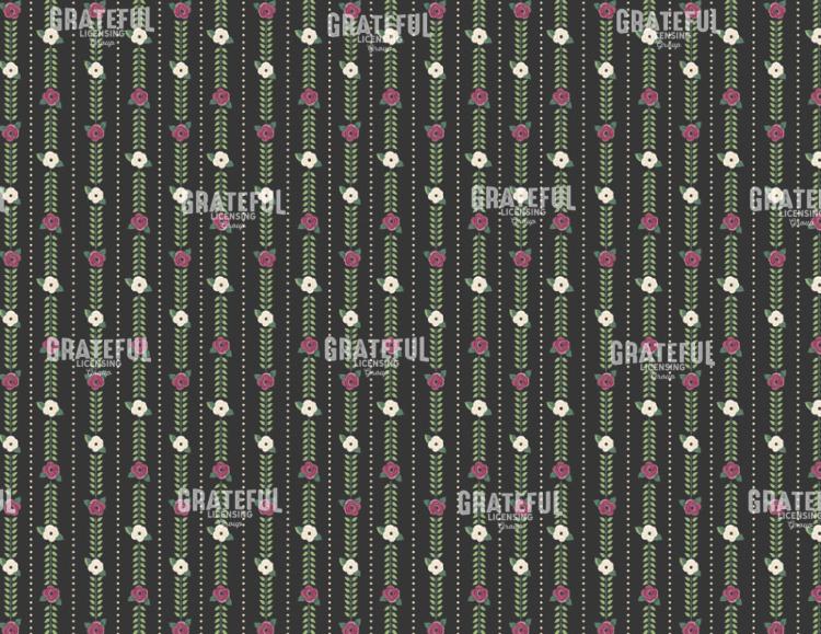 Christmas Rose Stripe
