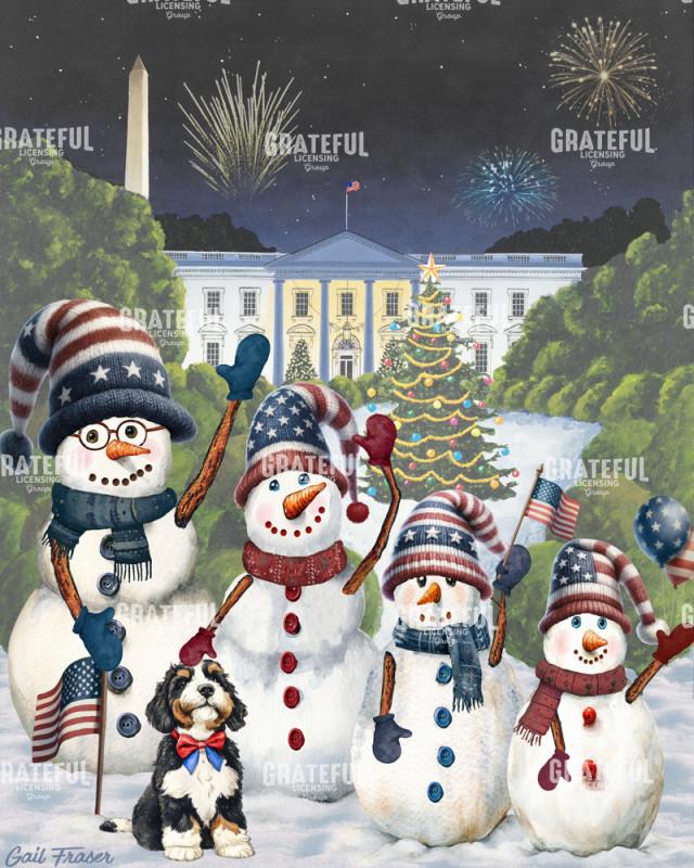 White House with Flags