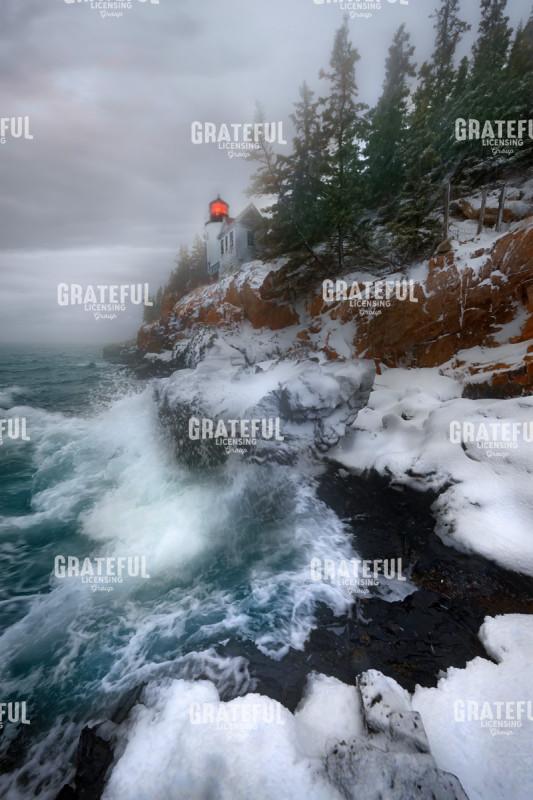 Winter Storm at Bass Harbor Head Lighthouse