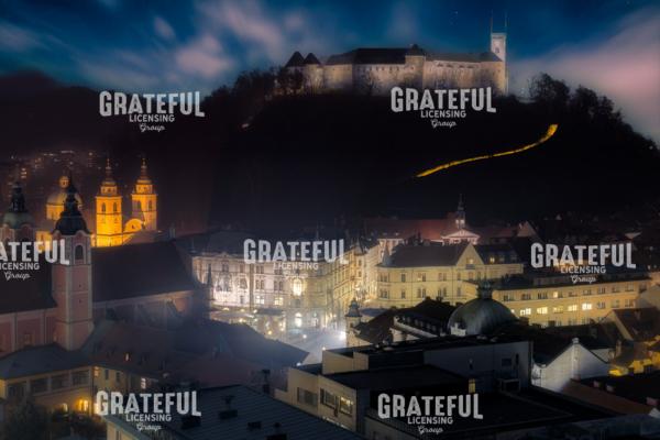 Night Falls on Ljubljana