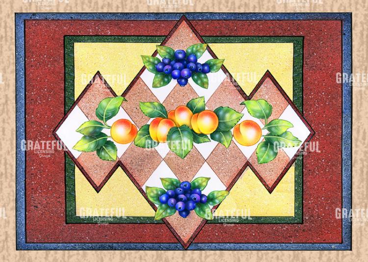 apricots and blueberries