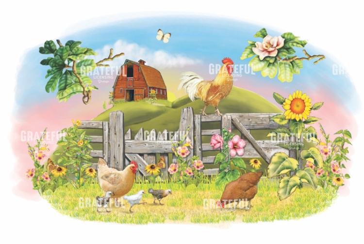 Rooster on Fence