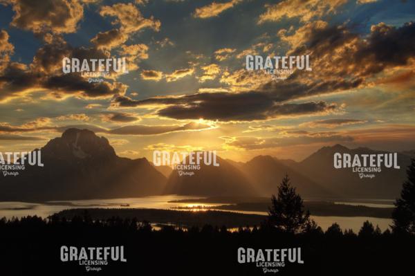 Sunset Over Jackson Lake - Grand Tetons
