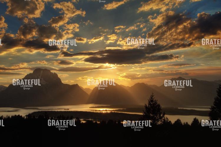 Sunset Over Jackson Lake - Grand Tetons