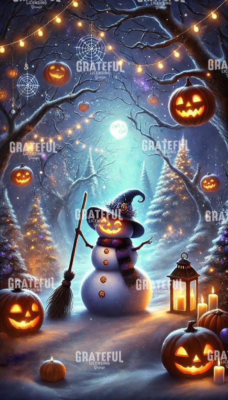 Snowman Pumpkin