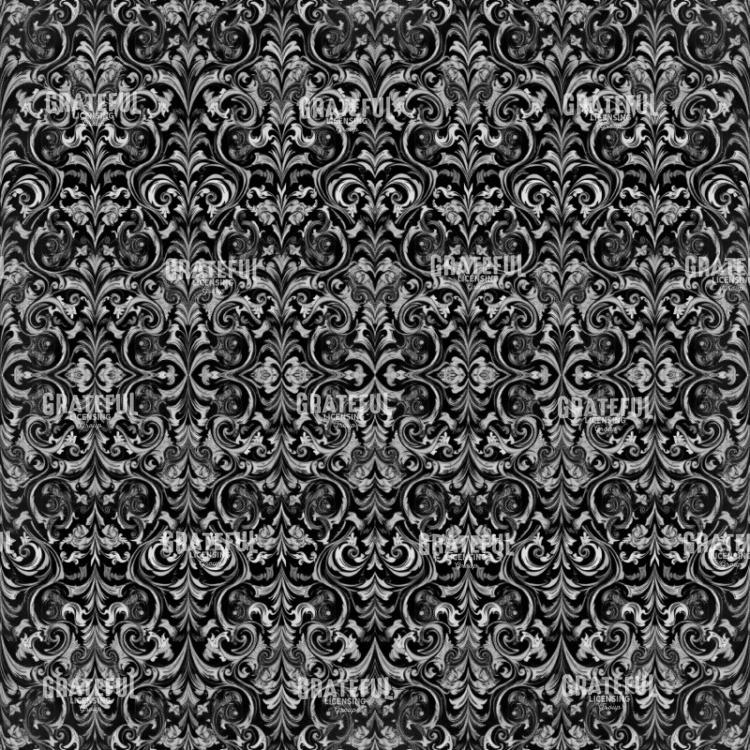 Gothic Gray Dark Damask