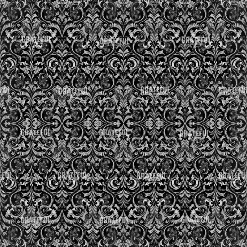 Gothic Gray Dark Damask