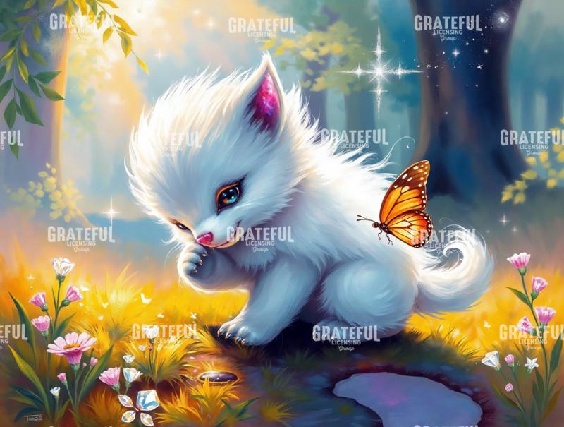 Fantasy Forest Cub with Butterfly