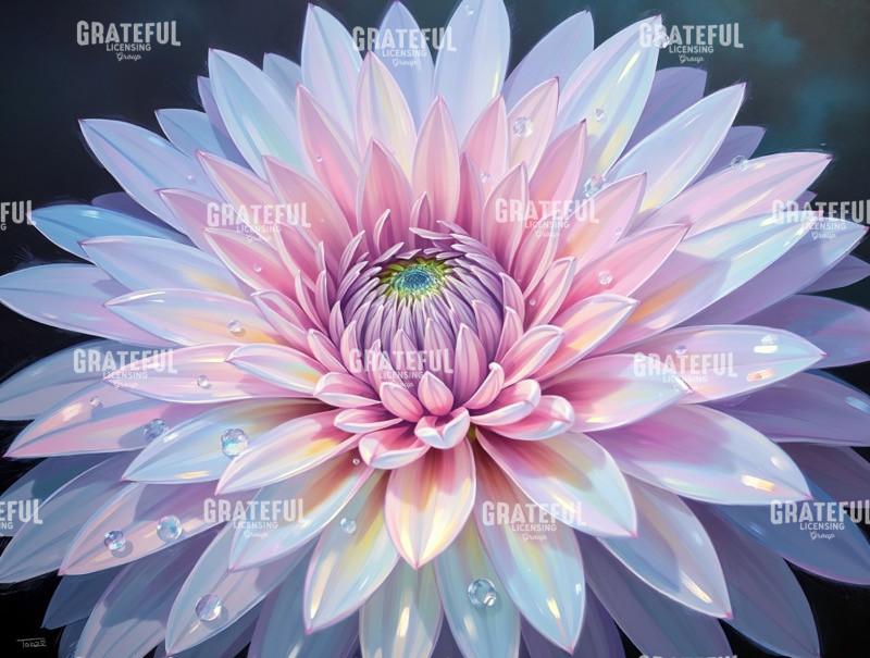 Dew Kissed Pink Chrysanthemum