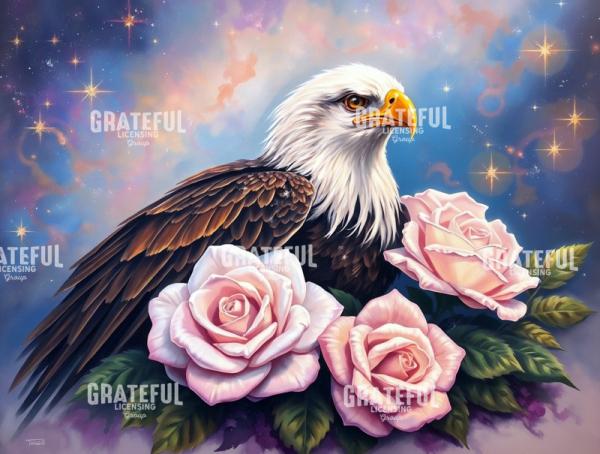 American Eagle with Roses
