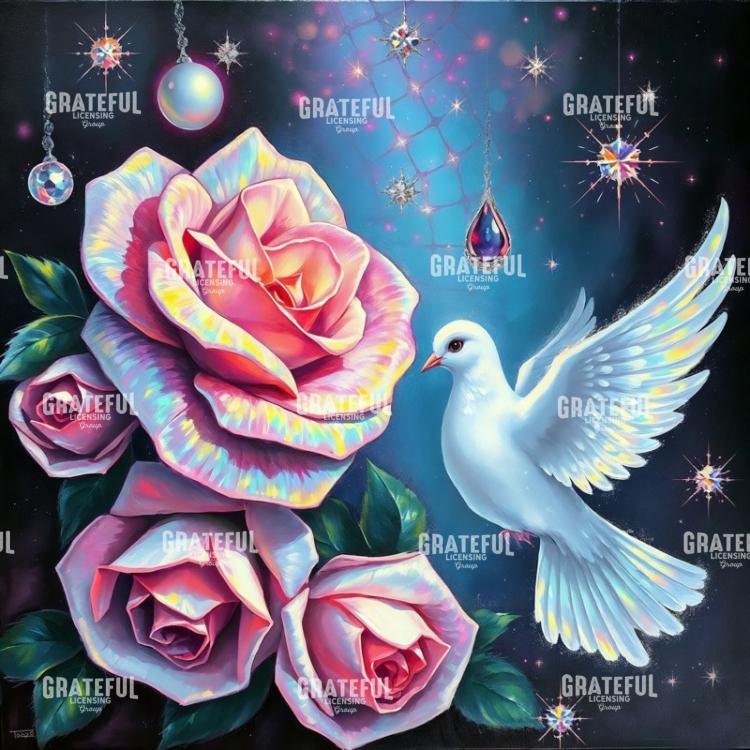 Dove with Roses