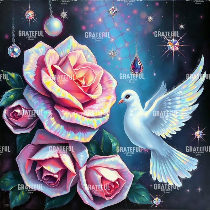Dove with Roses