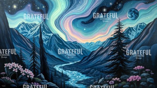 Northern Lights Over The Rocky Mountains