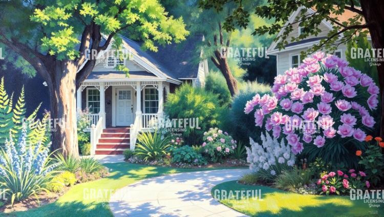 Pink Rhododendron Cottage