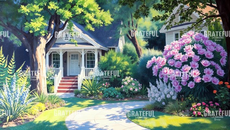 Pink Rhododendron Cottage