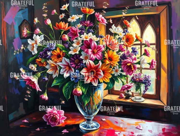 Spring Blooms by A Sunny Window