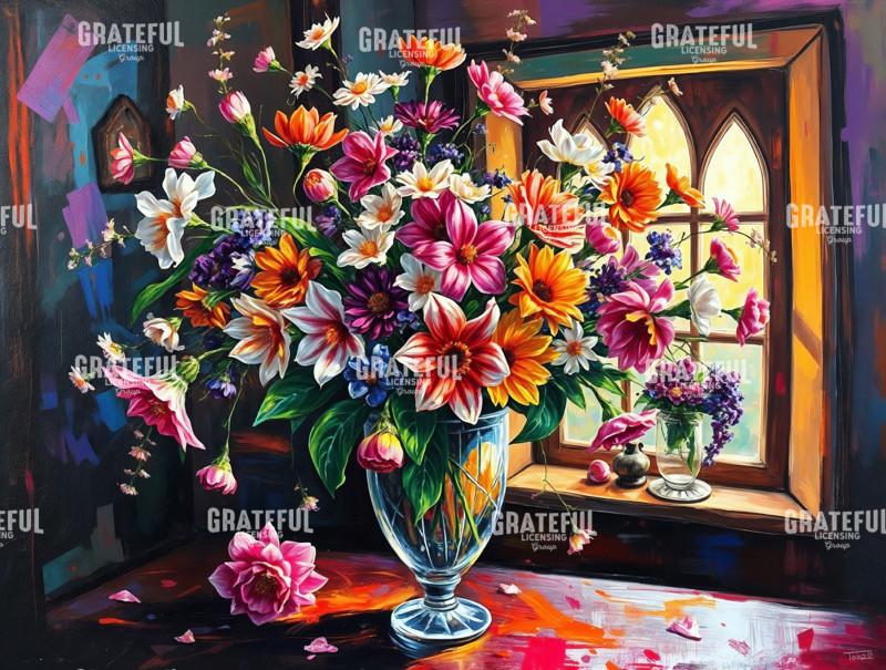 Spring Blooms by A Sunny Window