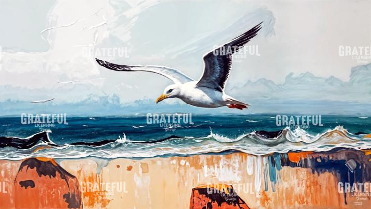 Seagull In Flight