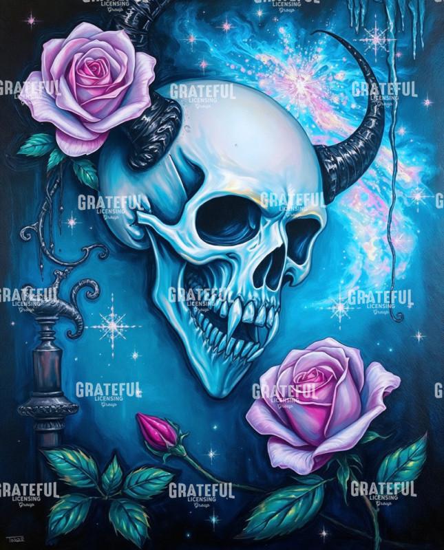 Vampire Skull and Roses