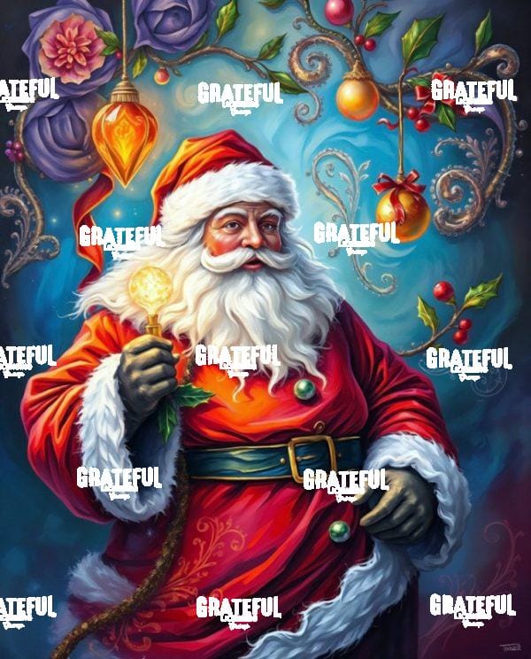 Santa With Ornament Light