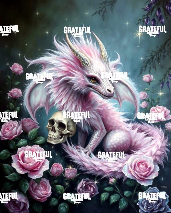 Pink Dragon Baby With Skull