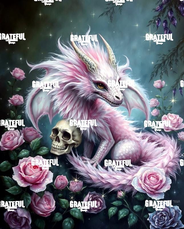 Pink Dragon Baby With Skull