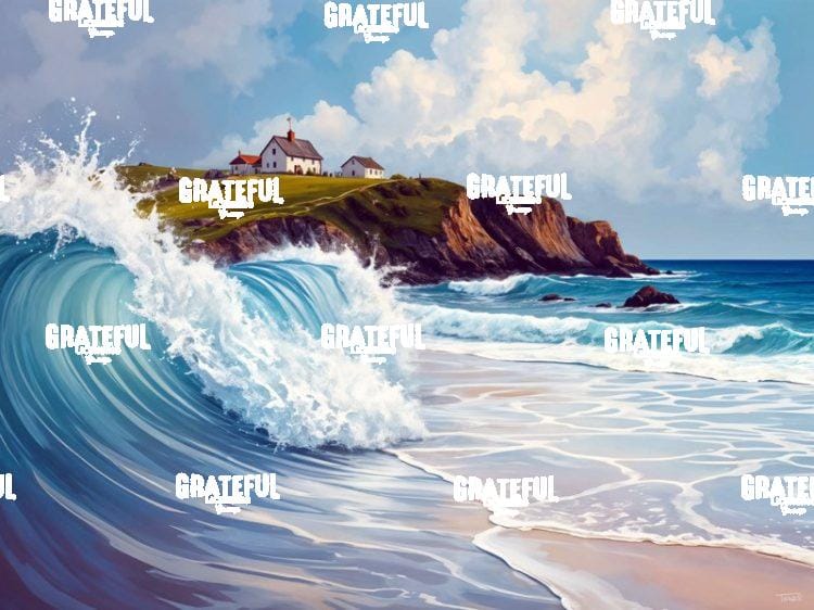 Summer Waves Near The Cliffs