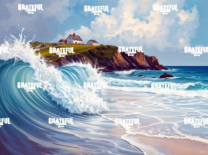 Summer Waves Near The Cliffs