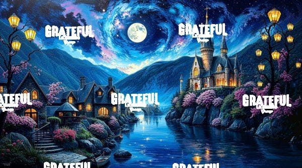 Lanterns Under A Full Moon