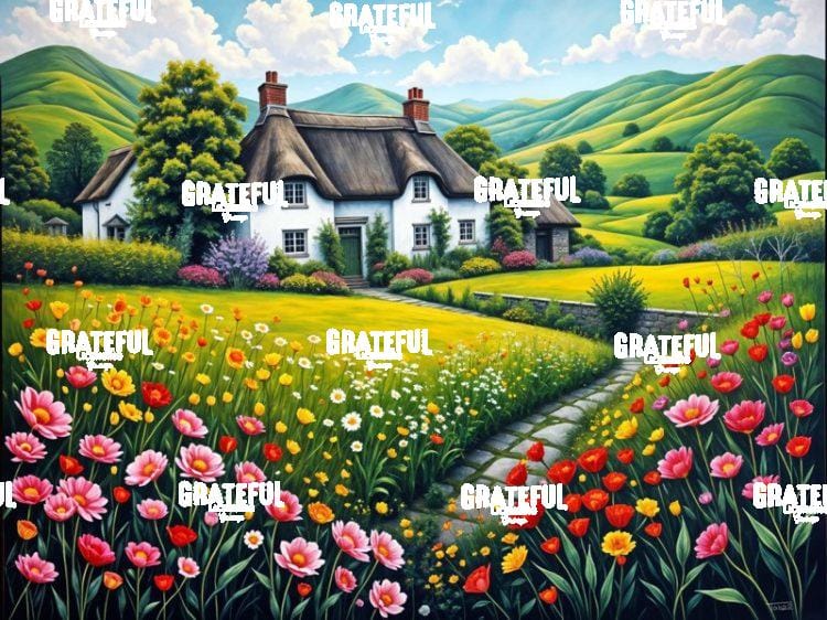 Farmhouse With a Thatched Roof
